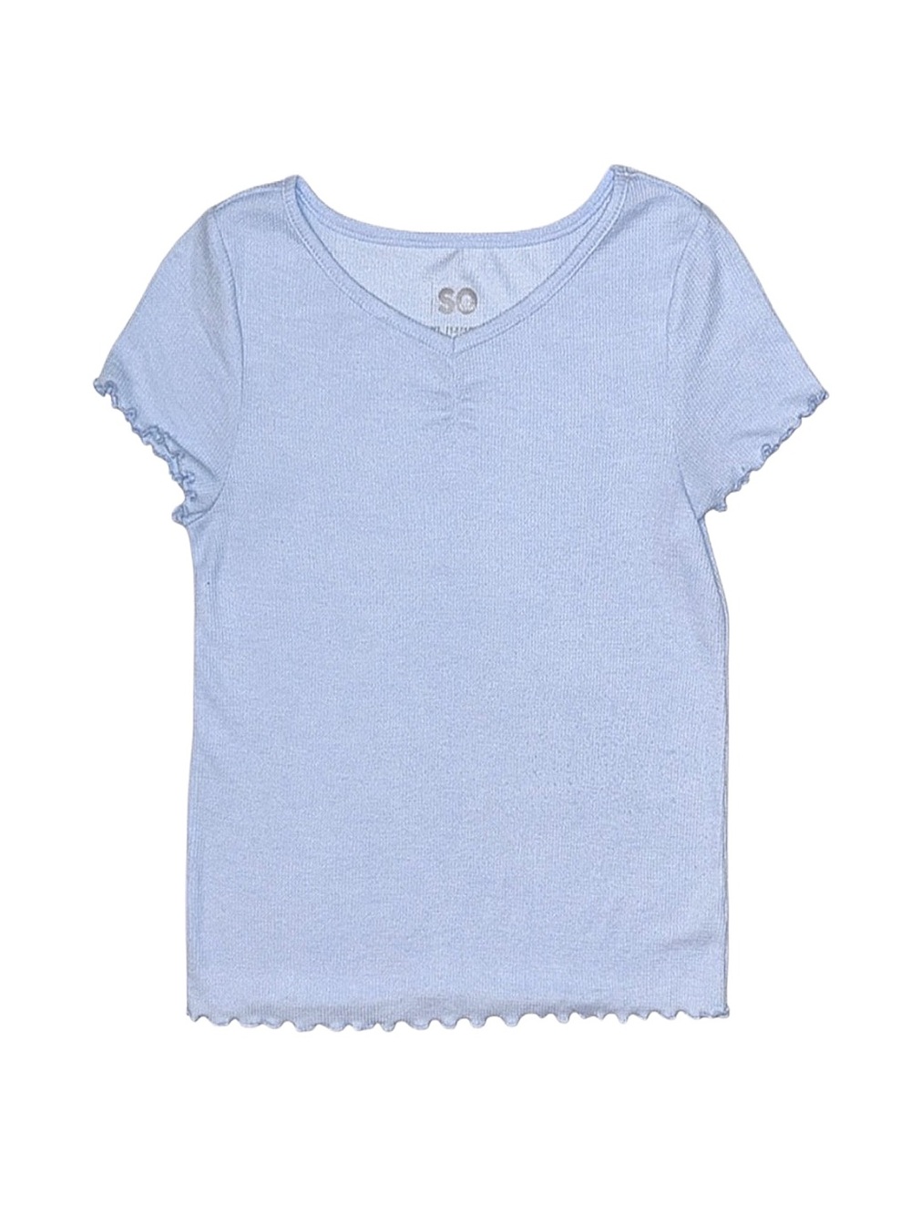 SO Girl's Blue Short Sleeve Shirt Size XL 14/16